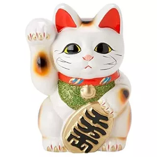 Gato De Maneki Blanco De 7.5'' Hecho Tokoname Japón ...