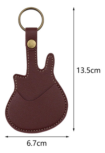 Soporte De Púas De Guitarra Portátil De Cuero Pu Para Rojo