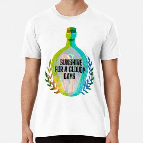 Remera Botella De Sol Para Días Nublados Pegatina Algodon Pr