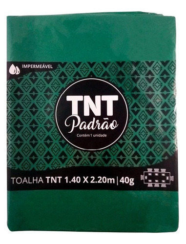 Kit Tnt Toalha 1,4m X 2,2m - 3 Peças Cor Verde-escuro Liso