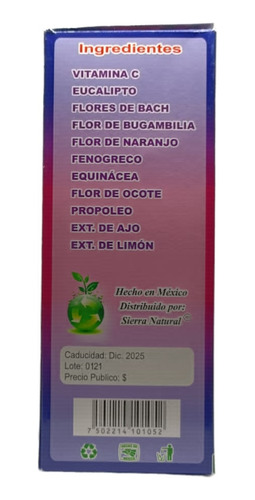 Jarabe De Equinacea Reforzado 240ml (3 Piezas)