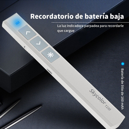Presentador Powerpoint Puntero Láser Inalámbrico Blanco