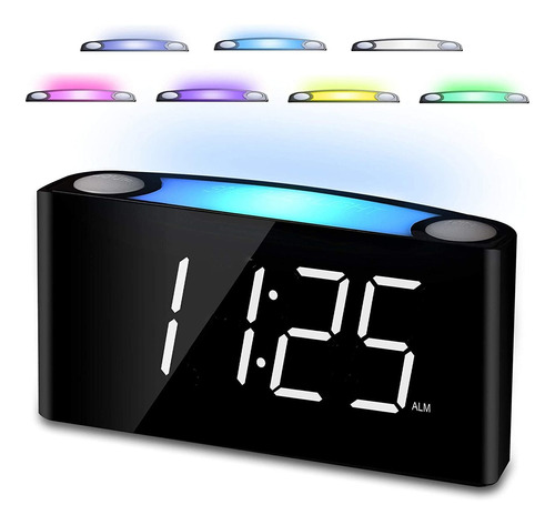 Reloj Despertador Digital Pantalla Led Grande Y Cargador Usb