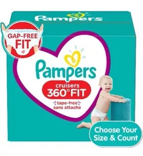 Pampers Cruisers 360 Fit Pañales, Tamaño 3, 136 Ct