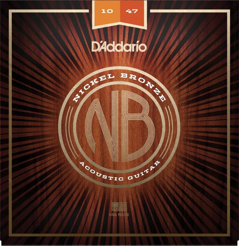 Encordado Daddario Nb1047 Niquel Bronce 010 - 047 G Acustica