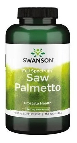 Swanson Saw Palmetto, Salud Prostática 540mg, 250 Capsulas