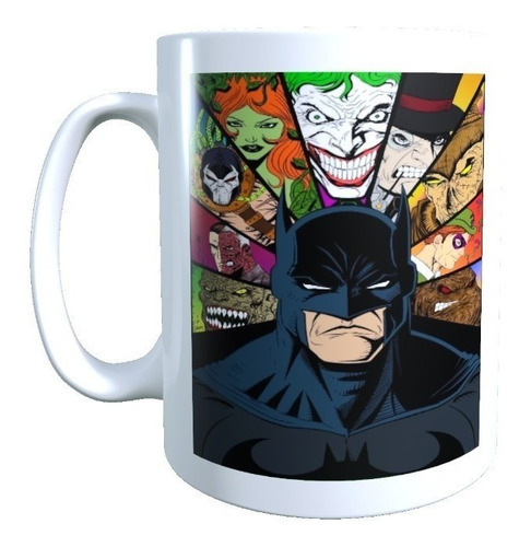 Taza Con Diseño Batman Poster Con Villanos Dc