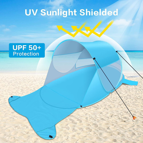 Carpa De Playa, Gran Sombra De Playa Automática Instantánea,