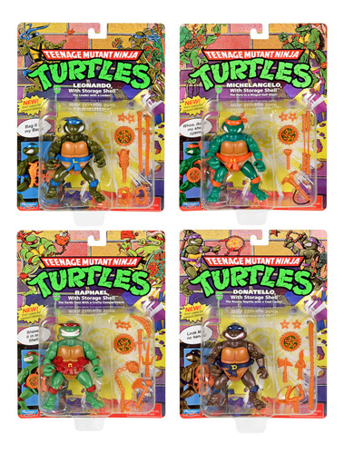 Boneco De Ação Teenage Mutant Ninja Turtles Classic, Pacote