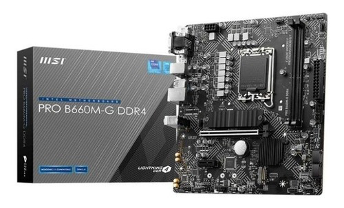 Placa Mãe Msi Pro B660m-g Intel Lga 1700 Ddr4 Matx B660