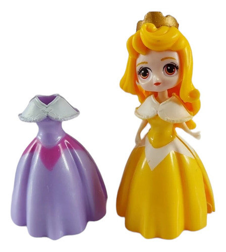 Princesas +  Vestidos  Para Cambiar Mini Figura Aurora 