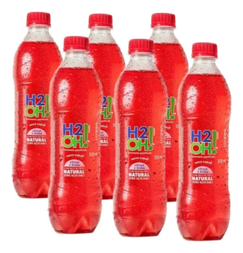 Pack 6un Bebida Refrescante H2oh! Pitaya E Limão Zero Açúcar