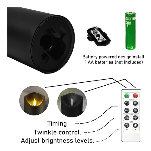 Velas De Luces Led Kakoya 9 Piezas, Con Control Remoto