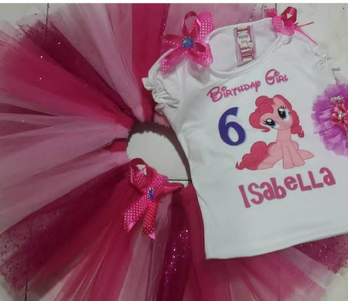 Conjunto Tutu Con Nombre Niña Pony Monster High Valiente