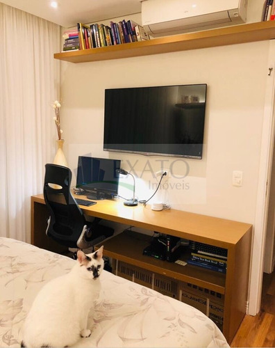 Imagem 13 de 15 de Apartamento Na Vila Olímpia Com 156m², 3 Suítes Mais Escritório Fechado Para Home Office, 3 Vagas. - Em51117
