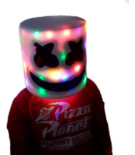 Mascara Dj Marshmello Casco Grandeluz Led Cosplay Halloween 