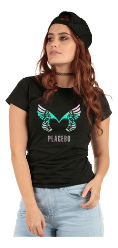 Playera Para Mujer Placebo Holografía Mod1