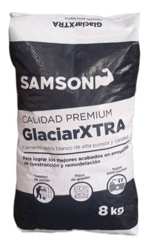 Saco De Cemento Blanco Glaciar Xtrablanco 8kg