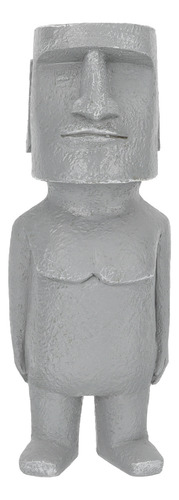 Dibujo Animado De Estatua De Piedra Con Decoración De Moai