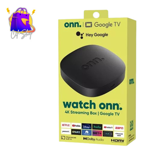Onn. Tv Box Watch Onn 4k Negro Estándar
