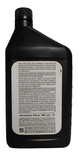 Imagen 2 de 5 de Aceite Transmisión Automática Mopar 8&9 Speed Atf 946ml