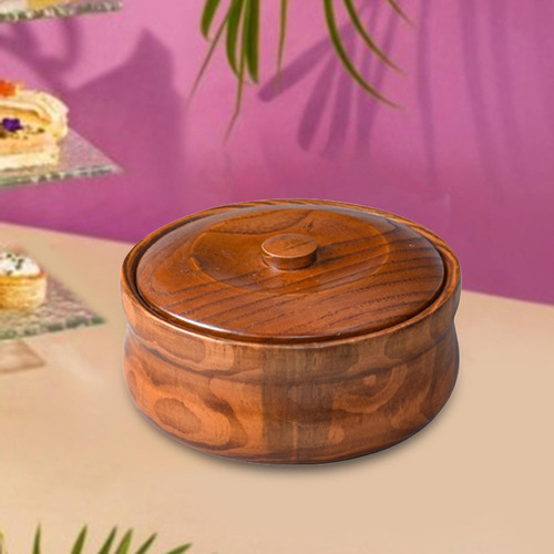 Cuenco De Madera Maciza Para Sopa Cuenco De 18 Cm X 7,5 Cm