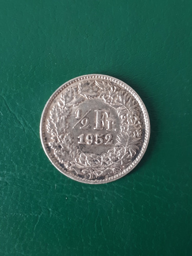 Suiza 1952 1/2 Franco Plata Excelente 