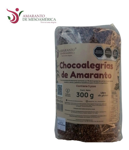 Amaranto Con Chocolate 300 G (5 Pzas)