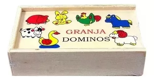 Domino Infantil En Madera De Animales Niños Didáctico