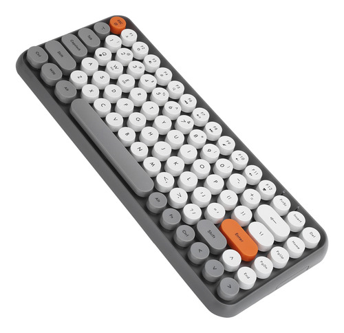 Ajazz Teclado Sem Fio Bluetooth 84 Teclas Retrô Redondo