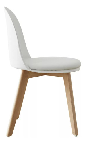 Juego Comedor Mesa Eames Vidrio 100cm + 4 Sillas Oslo Tulip Blanco Liso
