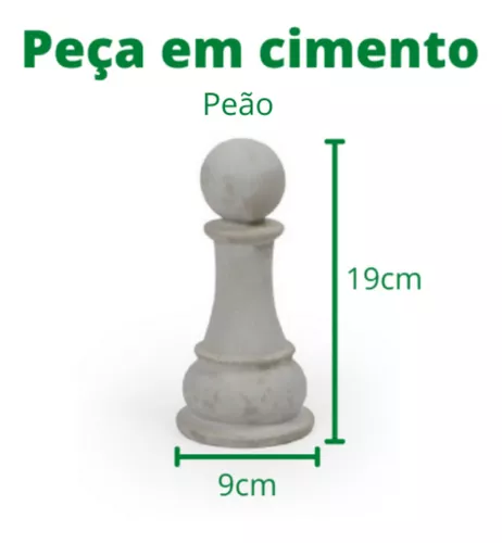 Escultura Peão Xadrez 19x8,5cm