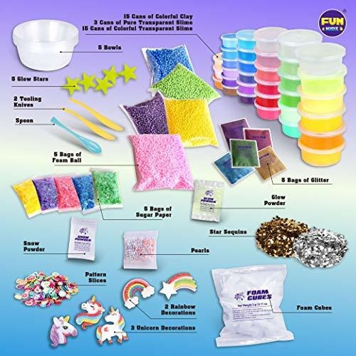 Arcilla Suave Para Slime Con Brillantina Bolitas De Espuma