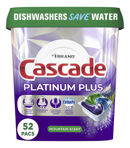 Cascade Platinum Plus Actionpacs Capsulas De Detergente Para