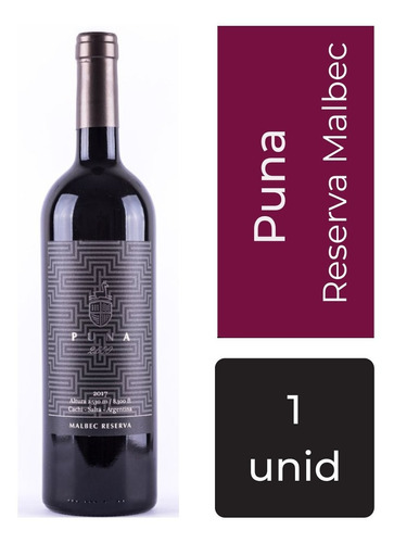 Vino Malbec Puna Reserva 2600mts 750 Ml Mp Drinks