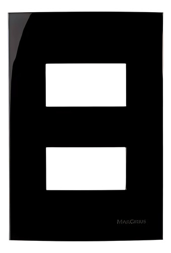 Linha Sleek Ebony 4x2 Placa P/ 2 Módulos