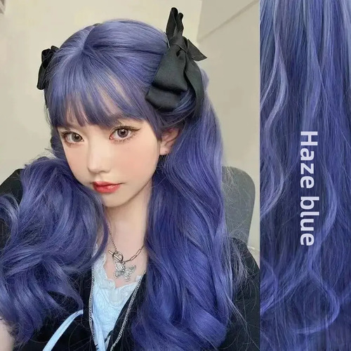 .. Taobao Peruca De Cabelo Longo Castanho Escuro Cor