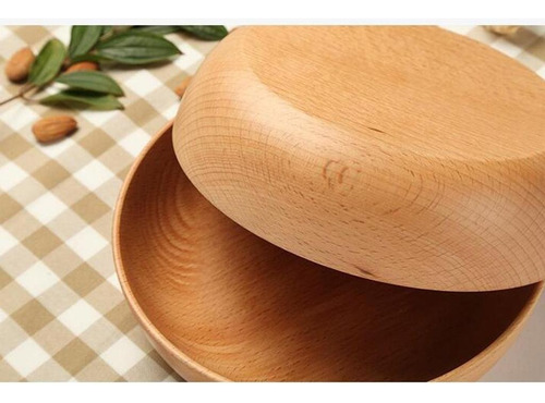 . Juego De Tazones Redondos De Madera De 2 Piezas Tazones De