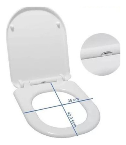 Asiento Para Inodoro Caída Amortiguada Cierre Suave Bl Color