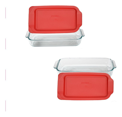 Plato Para Hornear Pyrex Basics Kc12026, 3 Litros Con Tapa R