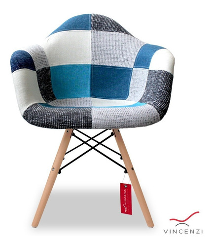 Imagen 5 de 8 de Silla Poltrona Eames Patchwork Calgary Vincenzi R2739