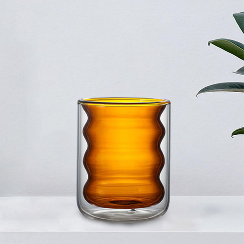 2 Taza De Cristal De Doble Capa Previene De La Leche