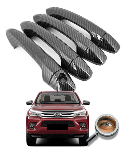 Hilux 2016 22 Kit 4 Cubre Manijas Carbon Kevlar Tuningchrome