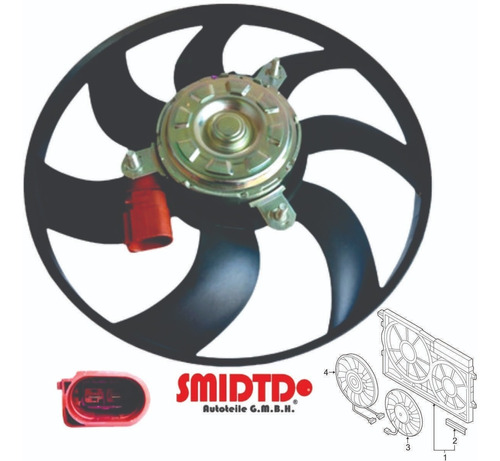 Motoventilador Auxiliar Chico Golf Jetta A6