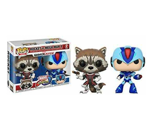 Funko Pop Marvel Vs Capcom / Rocket Vs Mega Man X (Usado)