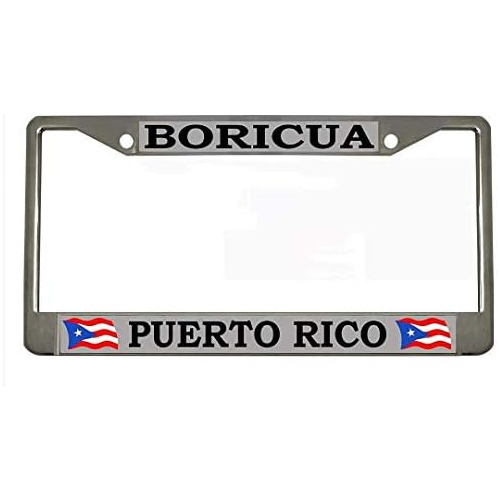 Boricua Puerto Rico Marco De Placa De Matrícula De Coc...