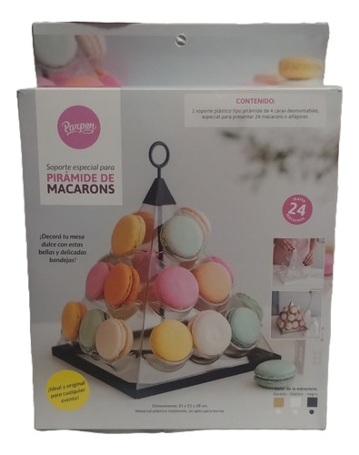 Soporte Pirámide Macarons - Alfajores - Mini Donas Parpen