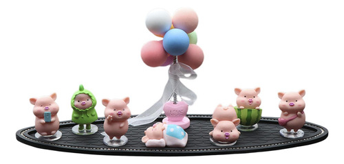 Juego De Figuritas De Cerdo, Esculturas Conjunto De Globos