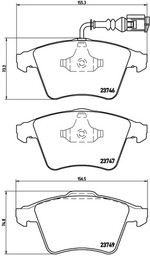 Balatas Brembo Vw Transporter V Pl./ch. 2.0 2011-2014 Lm D