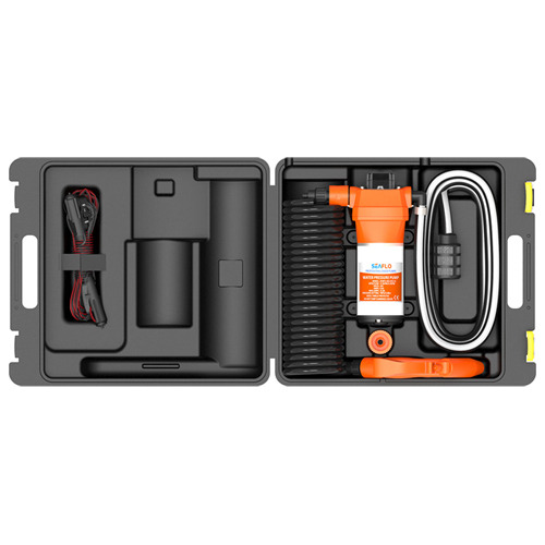 Kit De Lavagem C/ Bomba 4.5 Gpm 17 L/min 70psi 12v + Maleta